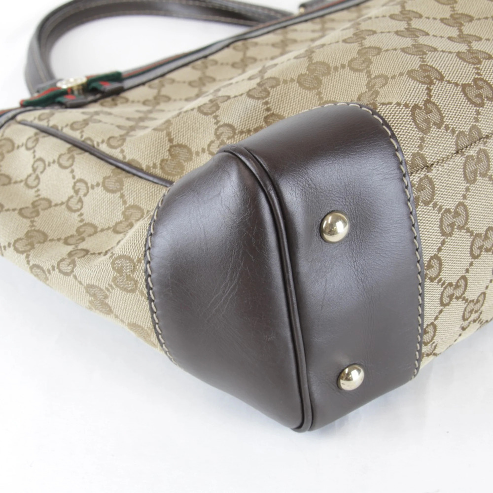 GUCCI Authentic Brown Leather Tote Bag - Picture 6 of 15
